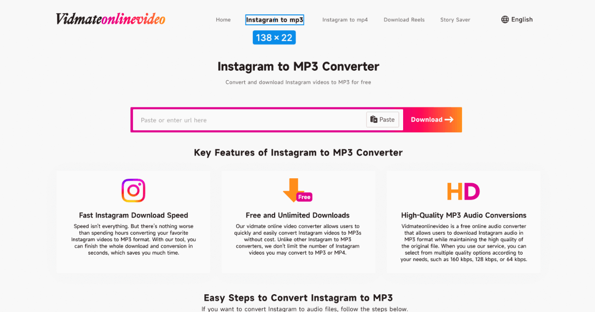 Convertidor de Instagram a